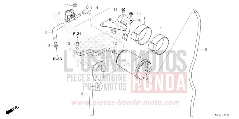CUVETTE de CMX 1100 "Rebel" IRIDIUM GRAY METALLIC (NHC65) de 2024